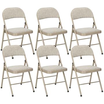 Dining chair set, 6 pcs, Sand, 45 × 78 × 46 cm