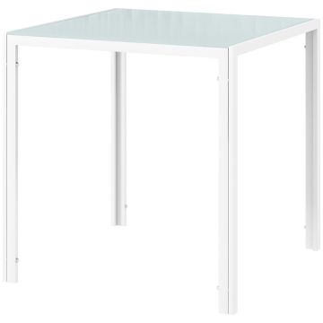 Valgomojo stalas Homcom 75x75x75cm., baltos spalvos