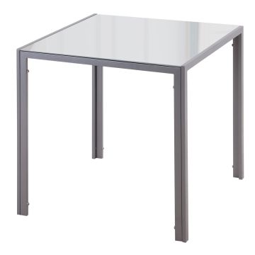 Valgomojo stalas Homcom 75x75x75cm., pilkos spalvos