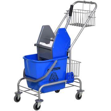 Тележка для уборки Homcom 73x45x95см, серо-синяя