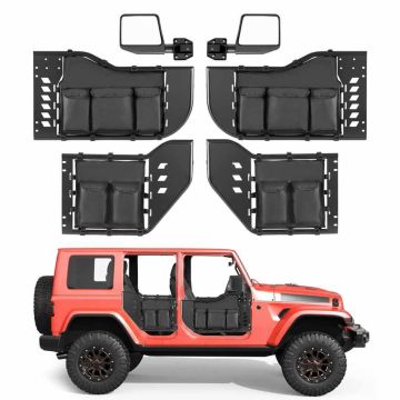 Tubular Jeep doors VEVOR YK-GMD-ZW-JL-4, 4 doors, Black