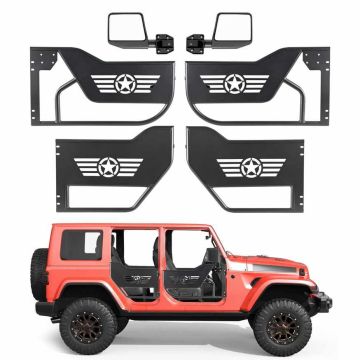 Tubular half door VEVOR YK-GMD-XX-JL-4, 4 doors, Black