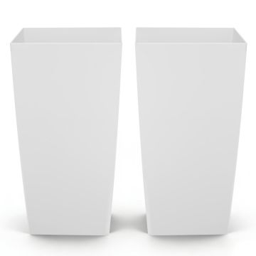 Pots VEVOR F4075W-WT, 2 pcs, White, 39 × 39 × 75 cm