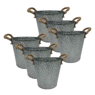 Vazonų rinkinys Relaxdays, 6 vnt, Ø 15 × 16 cm