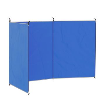 Wind curtain, foldable, Blue, 450 × 150 cm