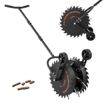 Lawn aerator VEVOR TI-038, 2 operating modes, 173 × 53 × 40 cm