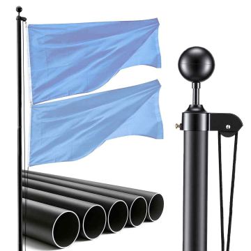 Flagpole VEVOR UP-QGTJ20, sectional, Black, Ø5.16 × 609 cm