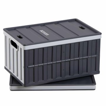 VEVOR foldable plastic storage boxes with lids, 65 l, 2 pcs