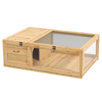 Turtle aviary, 2 zones, 91 × 60.5 × 32 cm