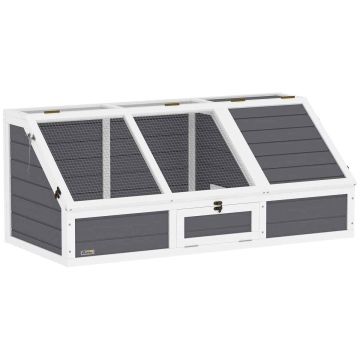 Turtle aviary, without bottom, 2 zones, 120 × 55 × 20/50 cm