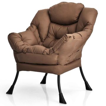 Vienvietis fotelis, Mėlynas/pilkas/smėlio, 81,3 × 95,3 × 95,3 cm