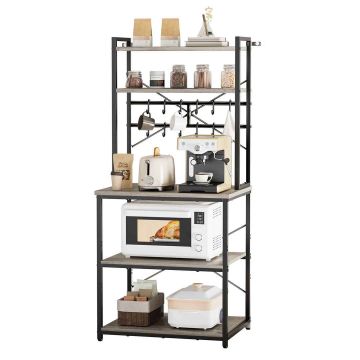 Кухонный стеллаж VEVOR HBJ-GW-05, 12 S-образных крючков, 60 × 161,8 × 40 см