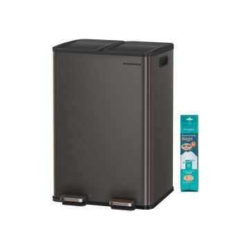 Virtuvės šiukšliadėžė SONGMICS LTB741B02, 2 × 30 l, 47,6 × 66,9 × 37,7 cm