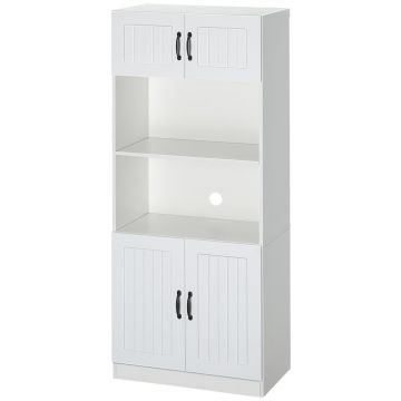 Virtuvės spintelė Homcom 70x40x170cm., baltos spalvos