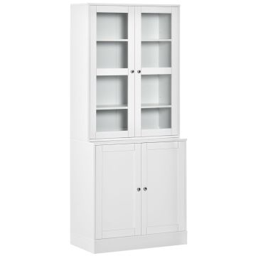 Virtuvės spintelė Homcom 76x40x178,5cm., baltos spalvos