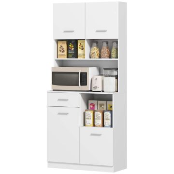 Virtuvės spintelė Homcom 80x35x180cm., baltos spalvos