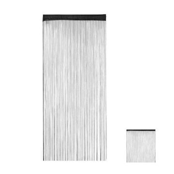 Virvelinė užuolaida Relaxdays 10029497_885, 1 vnt, Juoda, 90 × 245 cm