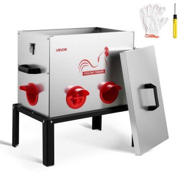Chicken feeder VEVOR SS-00195, 6 feeding holes, 46.2 × 50.5 × 31.5 cm