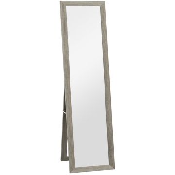 Full-length mirror, Wall or floor-standing, Grey, 37 × 157 × 3.8 cm