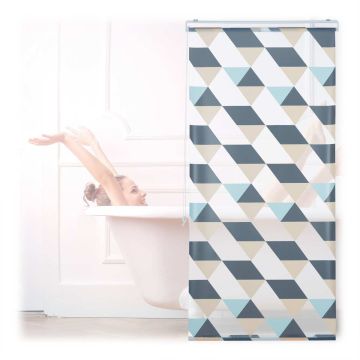 Рулонная штора для ванной Relaxdays 10032538_1051, Разноцветная, 80 × 240 см