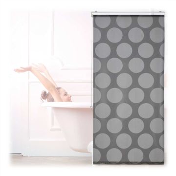 Рулонная штора для ванной Relaxdays, Серая, 80 × 240 см