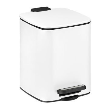 Vonios šiukšliadėžė Relaxdays 10050073_49, su pedalu, 6 l, 19,5 × 25,5 × 23 cm