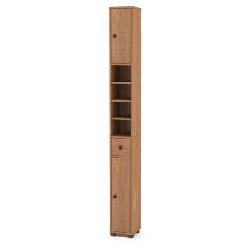 Шкаф для ванной комнаты, 1 выдвижной ящик, Белый, 20 × 180 × 20 см