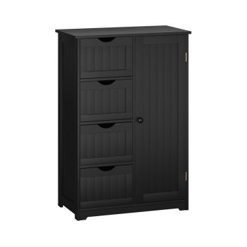 Bathroom cabinet, 4 drawers, White, 56 × 81 × 30 cm