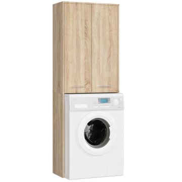 Шкафчик для ванной AKORD FIN 180, 2 дверцы, коричневый, 64 × 180 × 30 см