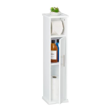 Vonios spintelė Relaxdays 10046275.0, su durelėmis ir viršutine lentyna, 18,5 × 77 × 17,5 cm