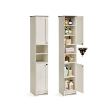 Bathroom cabinet SONGMICS HOME BBC667WJ01, Narrow, White, 30 × 170 × 30 cm