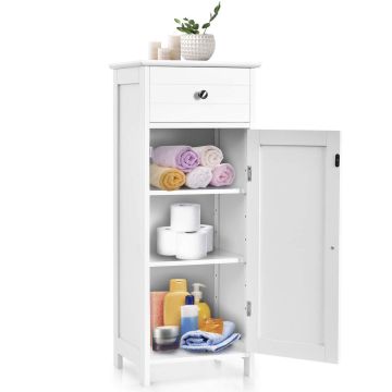Шкаф для ванной комнаты, С ящиком и 2 полками, 35,56 × 87,63 × 30,48 см