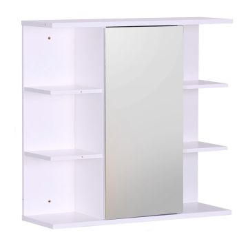 Vonios spintelė su veidrodžiu Relaxdays 10051478_49, 62 × 64 × 21 cm