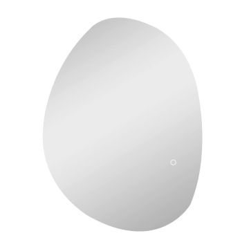 Зеркало для ванной с LED-подсветкой Homcom 70x5x50см, серебристого цвета