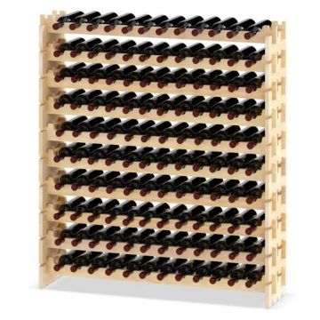 Wine rack, 6-tier, 72 bottles, 120 × 79 × 29 cm