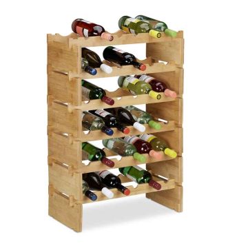 Vyno stovas Relaxdays 10023410_351, 6 pakopos, 60 × 86 × 28,5 cm