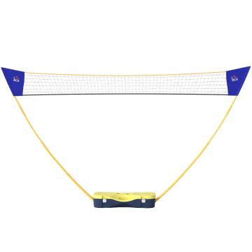 Badmintono tinklas Homcom 286x33x157cm., geltonos/mėlynos spalvos