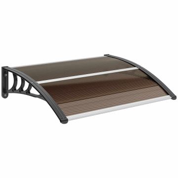 Stogelis virš durų Outsunny 100x75x23cm., juodos/rudos spalvos