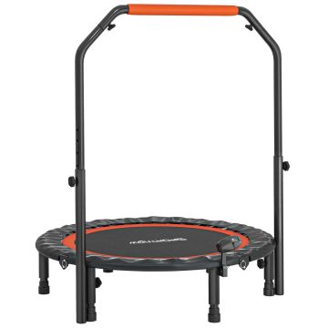 Fitneso batutas su rankena Homcom 102x102x123cm., juodos spalvos