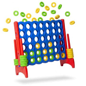 XXL strateginis žaidimas Connect Four Relaxdays, 42 detalės, 120 × 110 × 55 cm