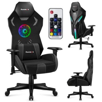 Gaming chair Huzaro Combat 7.6 RGB Black, 90 × 33 × 60 cm