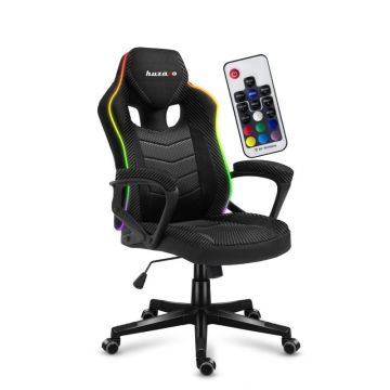 Игровое кресло Huzaro Force 2.5 RGB Carbon Mesh, Чёрный, 68 × 56 × 23 см