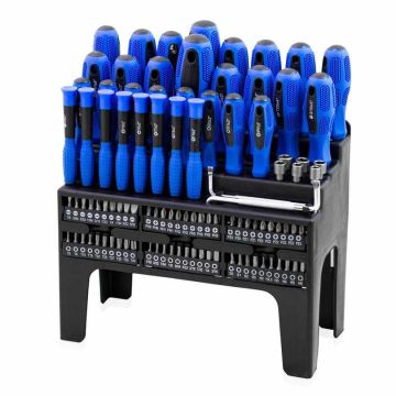 Atsuktuvų rinkinys Torx su magnetiniais antgaliais, 100 vnt.