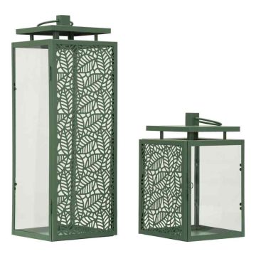 Žibintai Hall, 2 vnt, Žalia, 15 × 41,5 × 14,5 cm; 15 × 24 × 14,5 cm