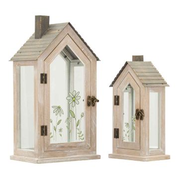 Žibintai Home Flower, 2 vnt, 18 × 13 × 36 cm / 12,5 × 8,5 × 25 cm