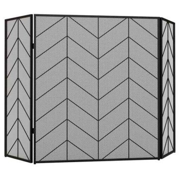 Židinio apsauga Homcom 135x1,2x85cm., juodos spalvos