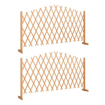 Scissor barrier, 2 parts, 180 × 30 × 103 cm