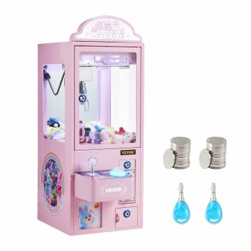 VEVOR S-01 claw crane, Pink, 43 × 85 × 49 cm