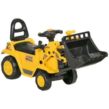 Stumiamas vaikiškas automobilis Homcom 80x26,5x39cm., geltonos/juodos spalvos