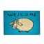 Придверный коврик "Welcome" 40х60 см., цвет синий.